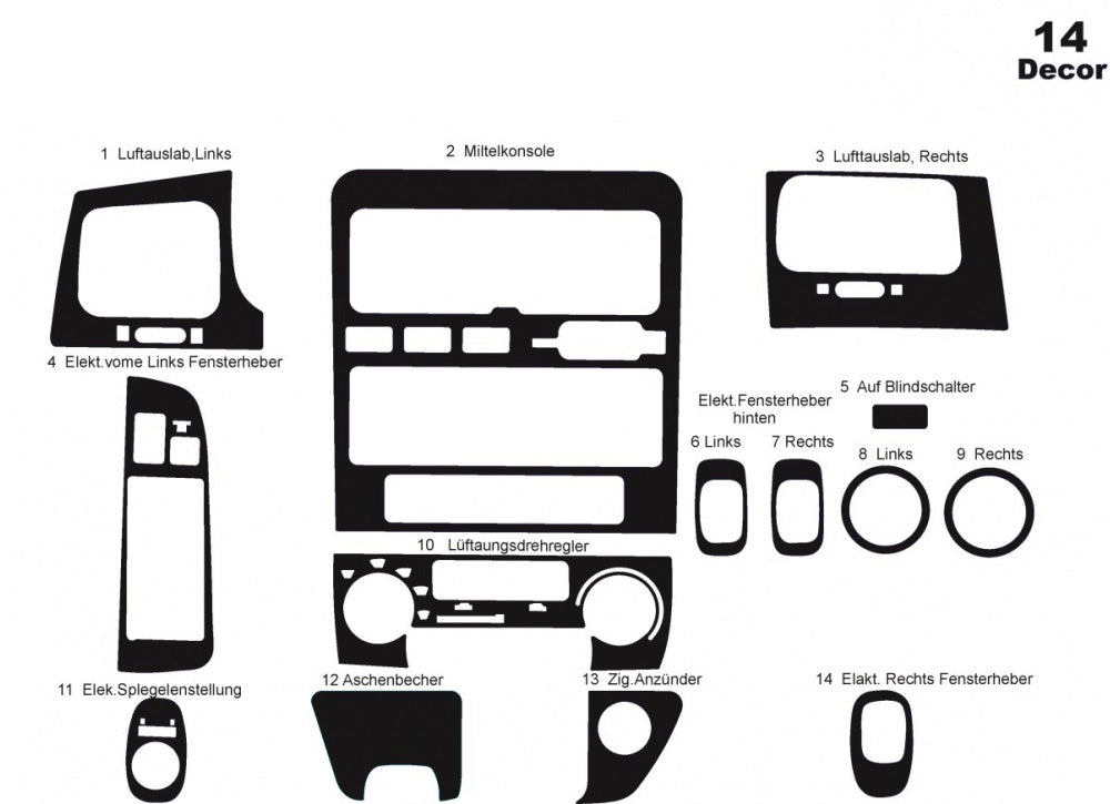 Dashboard Trim Covers (1995-1998) for Toyota Carina E 1992-1997 - image 2