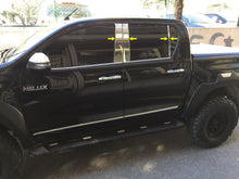 Stainless Steel Door Pillar Covers (6 pcs) for Toyota Hilux 2015- - image 1