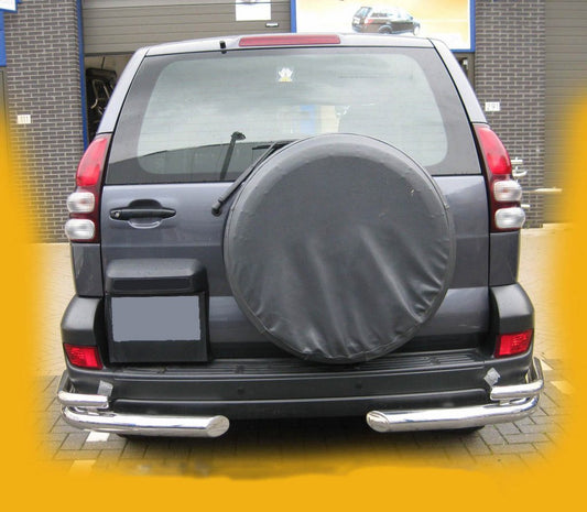 Rear double corner bars AK003-2 (2 pcs, stainless steel) for Toyota Land Cruiser Prado 120 2002-2009 - image 2