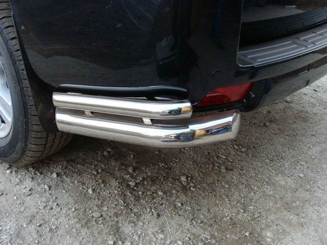 The rear corners of the AK003-Double (stainless steel) for Toyota Land Cruiser Prado 150 - Reelken Auto