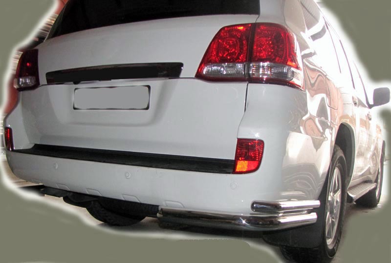 Rear Corner Bars AK003-Double (2 pcs, stainless steel) for Toyota Land Cruiser 200 2007-2021 - image 1