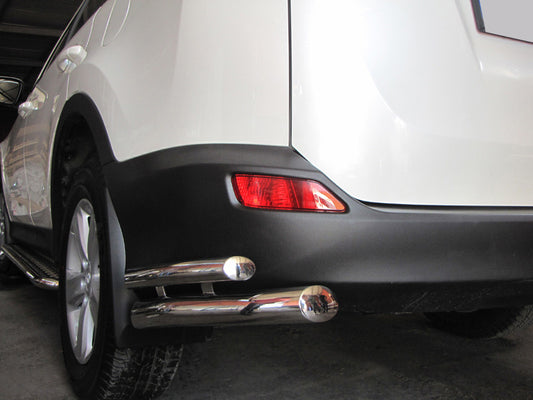 Rear Corner Bars AK003-double (stainless steel) for Toyota Rav 4 2013-2018 - image 1