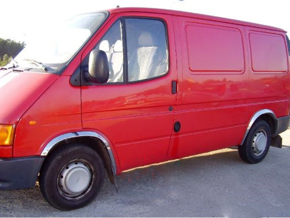 Fender flares (4 pcs, stainless steel) for Ford Transit 1991-2000 - image 1