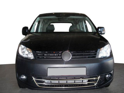 Pads on the front bumper Trend (3 parts, stainless steel) for Volkswagen Caddy 2010-2015 - Reelken Auto