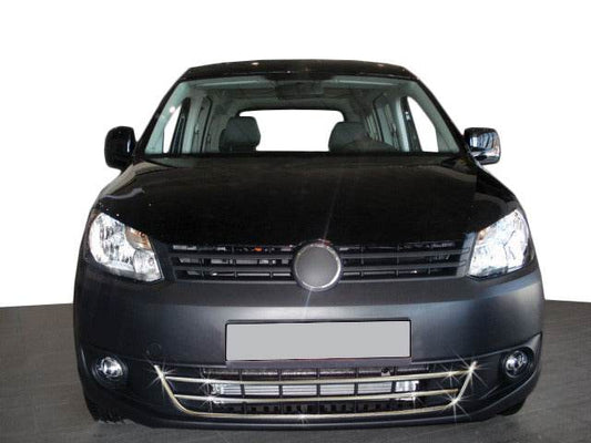 Pads on the front bumper Trend (3 parts, stainless steel) for Volkswagen Caddy 2010-2015 - Reelken Auto