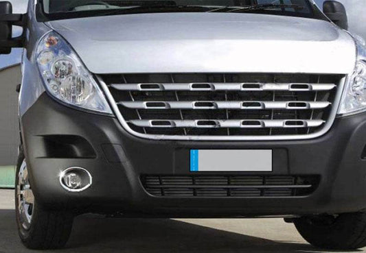 Covers for foglights (2 pcs, stainless steel.) for Nissan NV400 2010-2024 - Reelken Auto