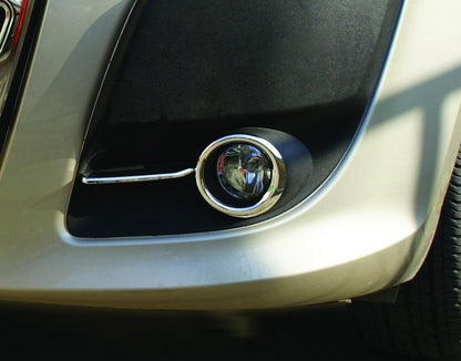 Fringing foglights with stripes (2010-2015, 4 pcs., stainless steel) for Fiat Doblo II 2010-2022 - image 2