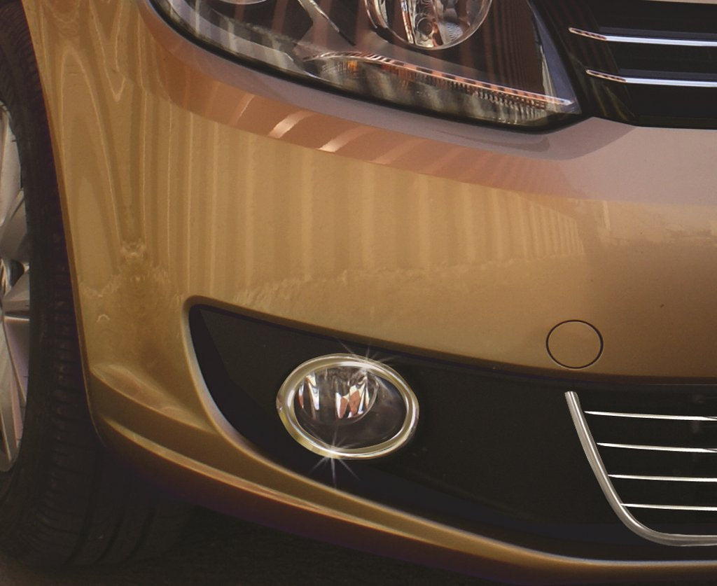 Overlays on foglights (2 PCs, stainless steel) for Volkswagen Touran 2010-2015 - image 1
