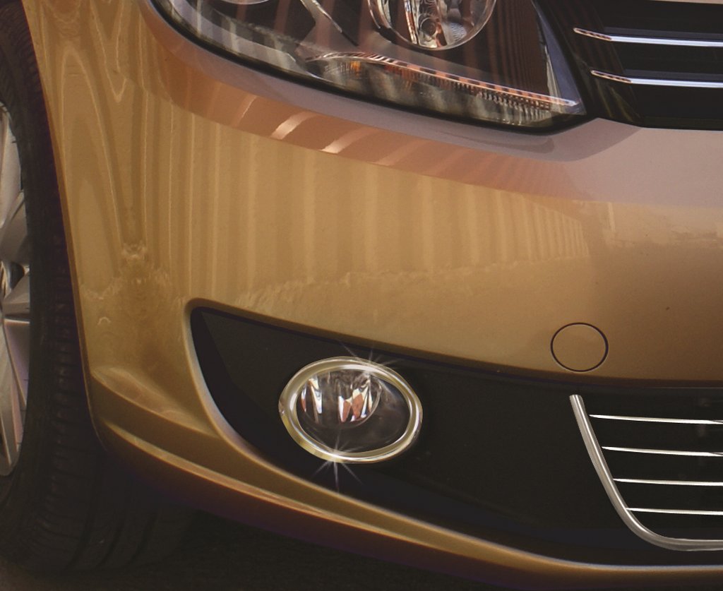 Fog light covers (2 pcs, stainless steel) for Volkswagen Touran 2010-2015 - image 1