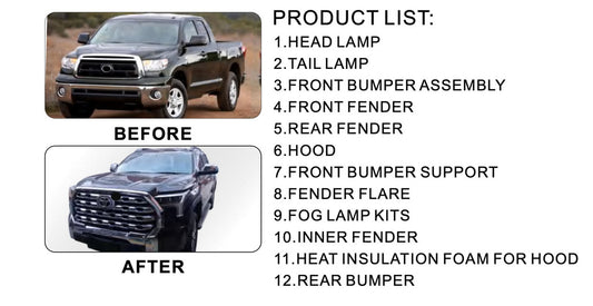 Facelift Upgrade Kit 2024 (Full Set) for Toyota Tundra 2007-2021 - image 1