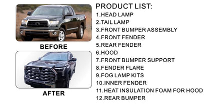 Facelift Upgrade Kit 2024 (Full Set) for Toyota Tundra 2007-2021 - image 1
