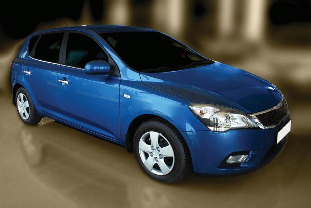Edging of glass (4 pieces, stainless steel.) for Kia Ceed 2007-2012 - Reelken Auto