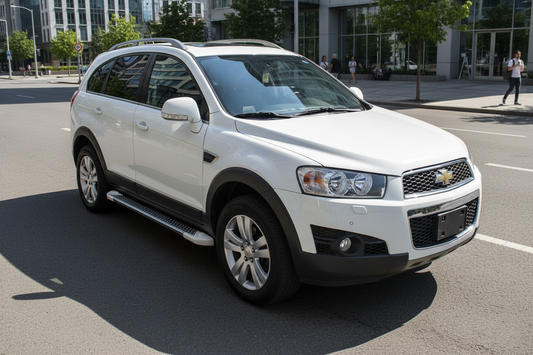 Side Steps Allmond White (2 pcs, Aluminum) for Chevrolet Captiva 2006-2019 - image 1