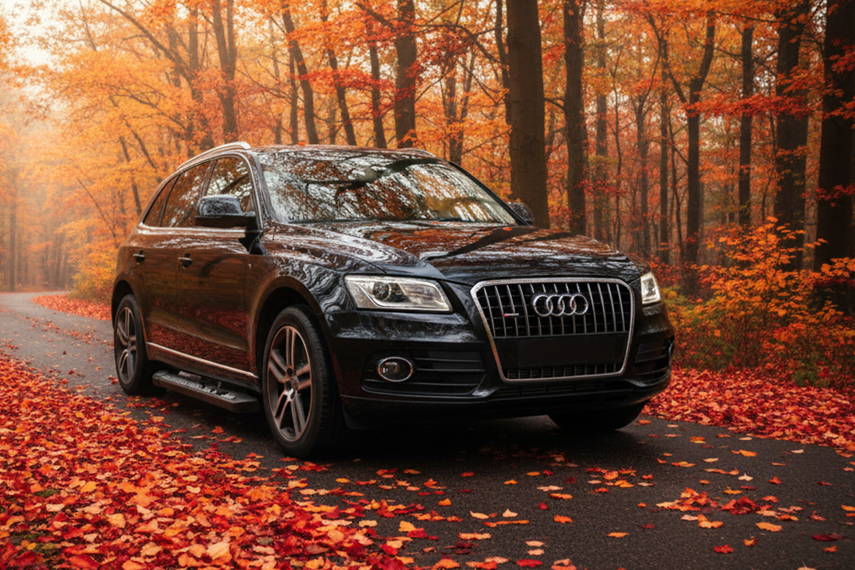 Side Steps New Vision Black (2 pcs, Aluminum) for Audi Q5 2008-2017 - image 1