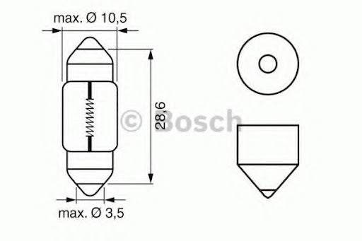 Indicator lamp Osram 6438 C10W 28mm 12V SV8.5-8 - Reelken Auto