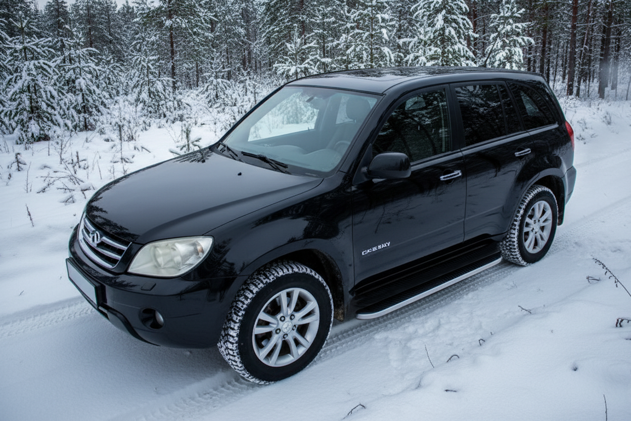 Side Steps Tayga (2 pcs, Aluminum) for Chery Tiggo 1 2005-2016 - image 1