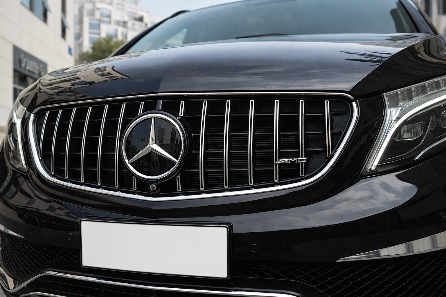 Front Grille GT Panamericana Chrome (2014-2019 for V-Class) for Mercedes Vito/V-class W447 2014- - image 2