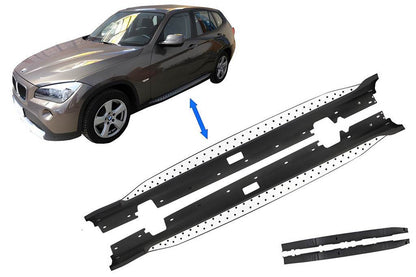The original thresholds (2 pieces, aluminum) for BMW X1 E-84 2009-2015 - Reelken Auto
