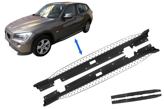 The original thresholds (2 pieces, aluminum) for BMW X1 E-84 2009-2015 - Reelken Auto