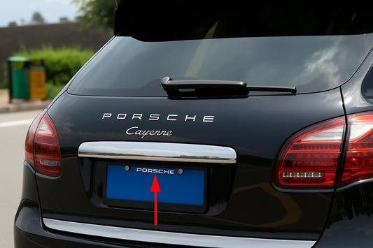 Trunk trim above license plate Libao (stainless steel) for Porsche Cayenne 2010-2017 - image 1
