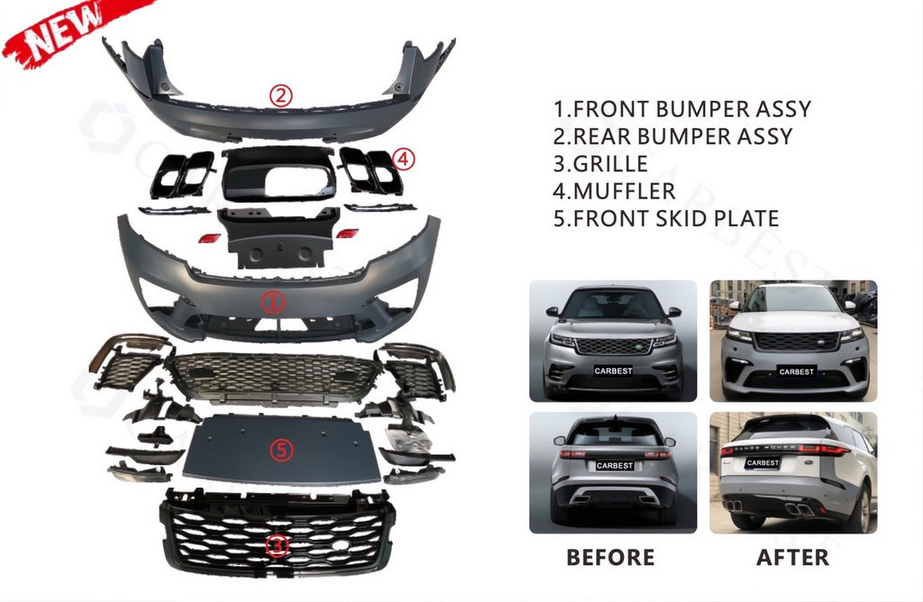 Tuning Body Kit Set SVA for Range Rover Velar 2017- - image 1