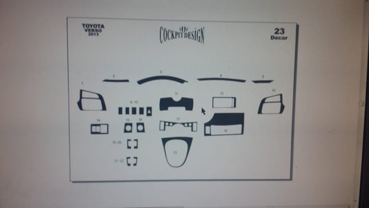 Panel overlays (2013+) for Toyota Verso 2009↗ year - image 2