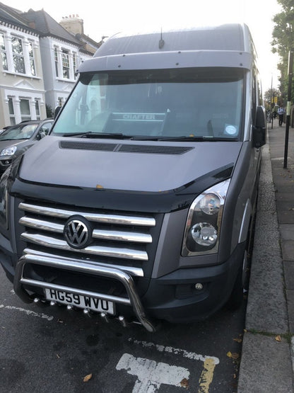 Windshield visor on frame V1 (black gloss, 5mm) for Volkswagen Crafter 2006-2016 - image 3