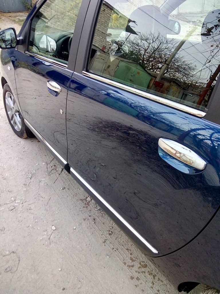 Covers for handles (4 pieces, stainless steel.) for Dacia Lodgy 2012-2022 - image 3
