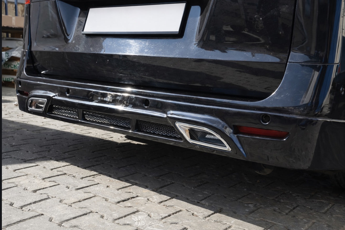 Rear bumper cover V2 (primed for painting) for Mercedes Vito/V-class W447 2014- - image 2