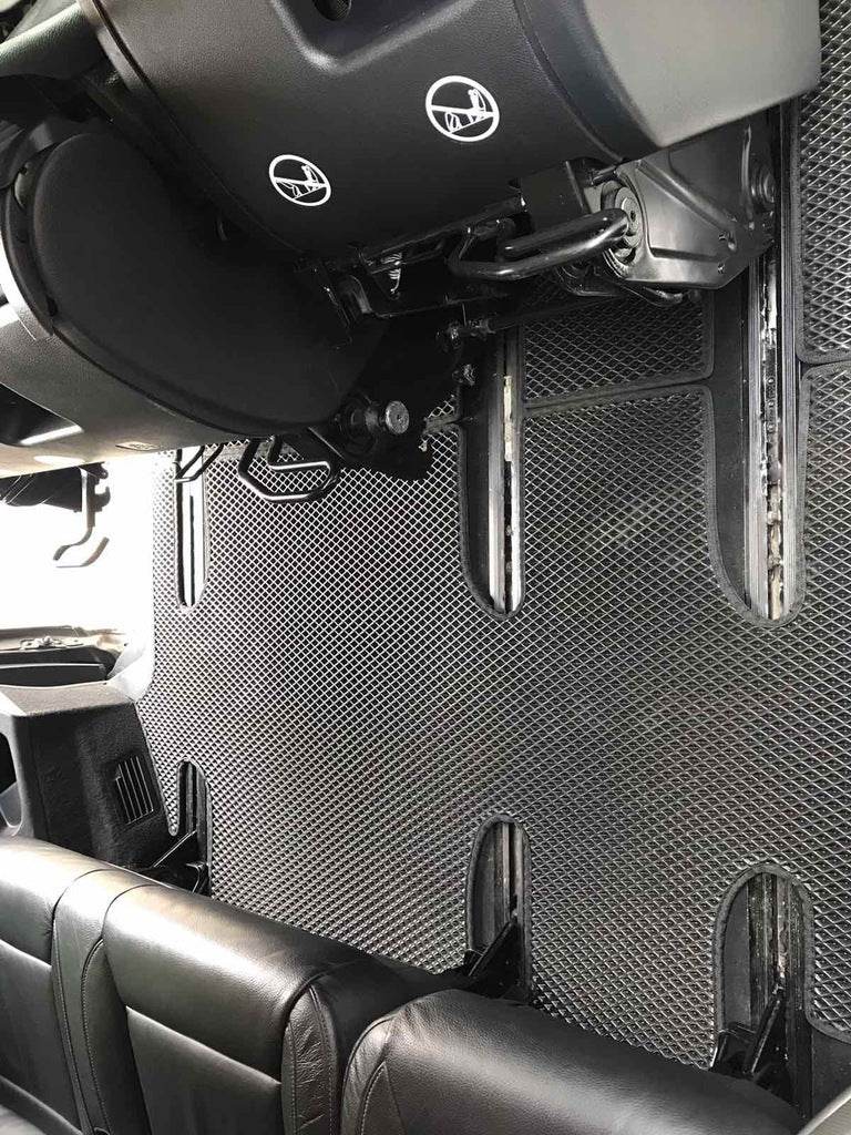 EVA V-class mats, ExtraLong 2 side (Pick-up only, full interior, Black) for Mercedes Vito / V-class W447 2014↗ year - Reelken Auto