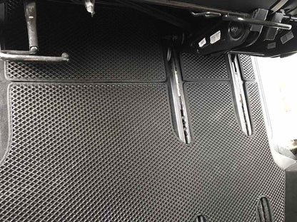 EVA V-class mats, ExtraLong 2 side (Pick-up only, full interior, Black) for Mercedes Vito / V-class W447 2014↗ year - Reelken Auto