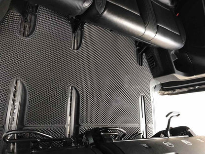EVA V-class mats, ExtraLong 2 side (Pick-up only, full interior, Black) for Mercedes Vito / V-class W447 2014↗ year - Reelken Auto
