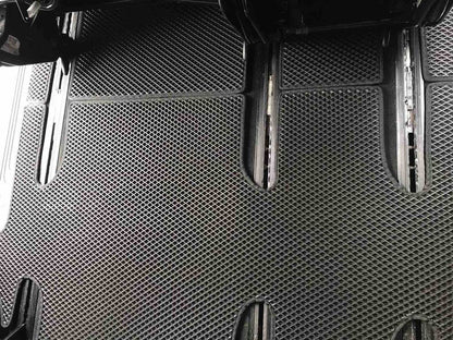 EVA V-class mats, ExtraLong 2 side (Pick-up only, full interior, Black) for Mercedes Vito / V-class W447 2014↗ year - Reelken Auto