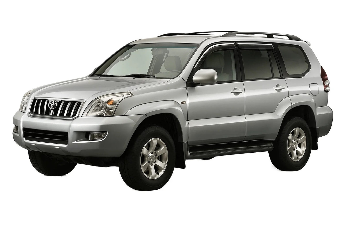 Window Deflectors with Chrome Trim Niken Luxury (4 pcs) for Toyota Land Cruiser Prado 120 2002-2009 - image 1