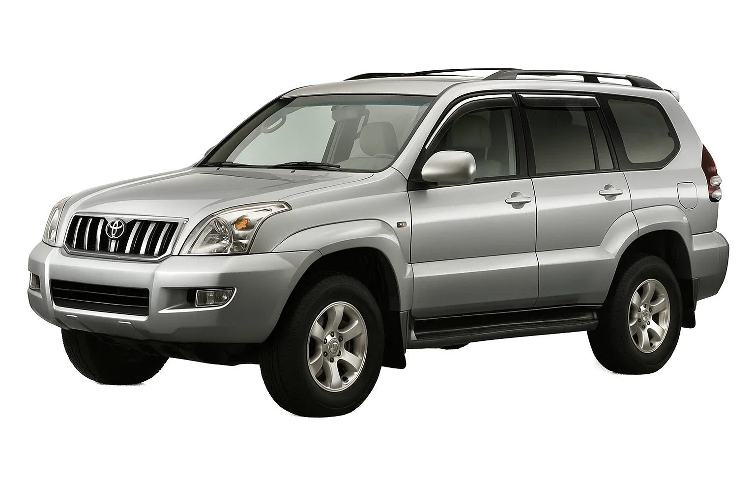 Window Deflectors with Chrome Trim Niken Luxury (4 pcs) for Toyota Land Cruiser Prado 120 2002-2009 - image 1