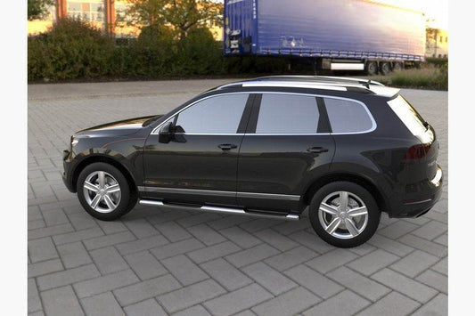 The lateral pipe (2 pcs, stainless steel) for Volkswagen Touareg 2010-2018 - Reelken Auto