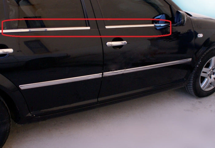 External edging of glasses (4 pcs., stainless steel) for Volkswagen Bora 1998-2004 - image 1