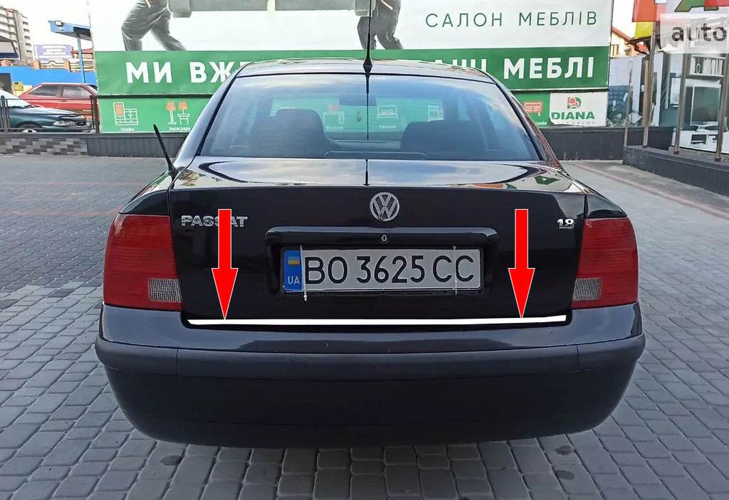 Trunk edge SD 1996-2001 (stainless) for Volkswagen Passat B5 1997-2005 - Reelken Auto