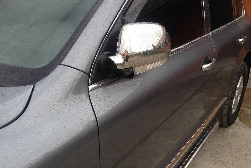 Covers for mirrors 2003-2007 (2 PCs, stainless steel) for Volkswagen Touareg 2002-2010 - image 1