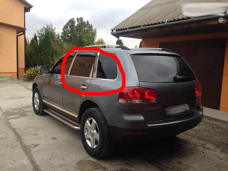 The chrome on the rack doors (6 pieces, stainless steel) for Volkswagen Touareg 2002-2010 - Reelken Auto