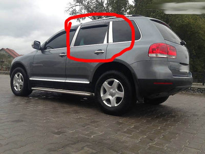 The chrome on the rack doors (6 pieces, stainless steel) for Volkswagen Touareg 2002-2010 - Reelken Auto