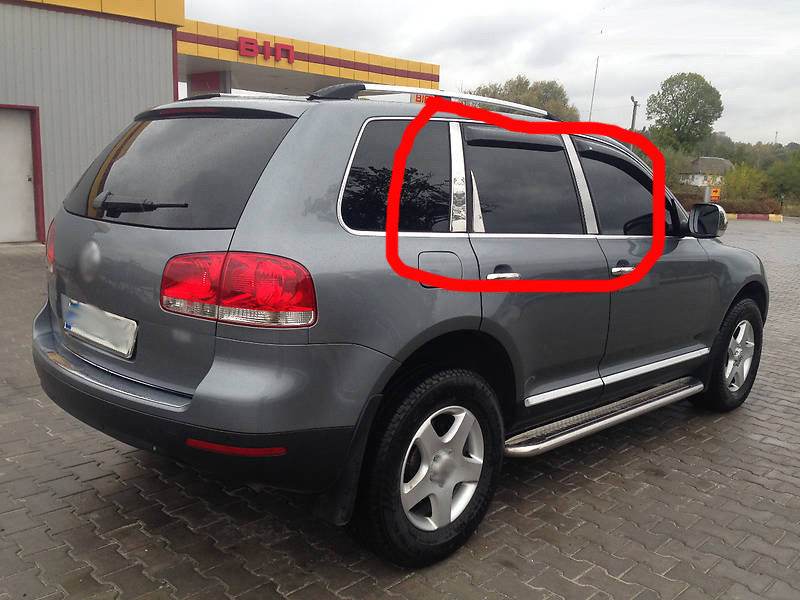 The chrome on the rack doors (6 pieces, stainless steel) for Volkswagen Touareg 2002-2010 - Reelken Auto