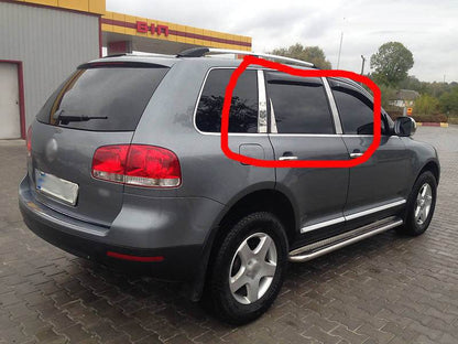 The chrome on the rack doors (6 pieces, stainless steel) for Volkswagen Touareg 2002-2010 - Reelken Auto