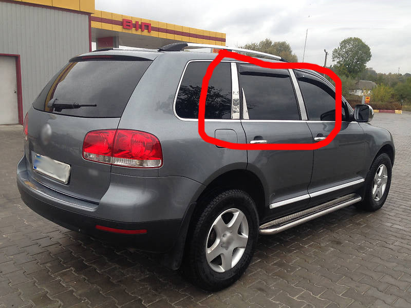 Chrome Door Pillar Covers (6 pcs, Stainless Steel) for Volkswagen Touareg 2002-2010 - image 11