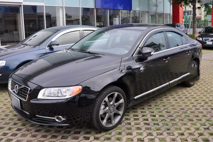 Window deflectors with chrome trim (4 pcs, HIC) for Volvo S80 2006-2016 - image 2