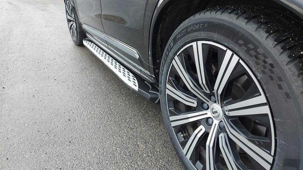 Shining side sills (2 pcs., Aluminum) for Volvo XC90 2015↗ - Reelken Auto