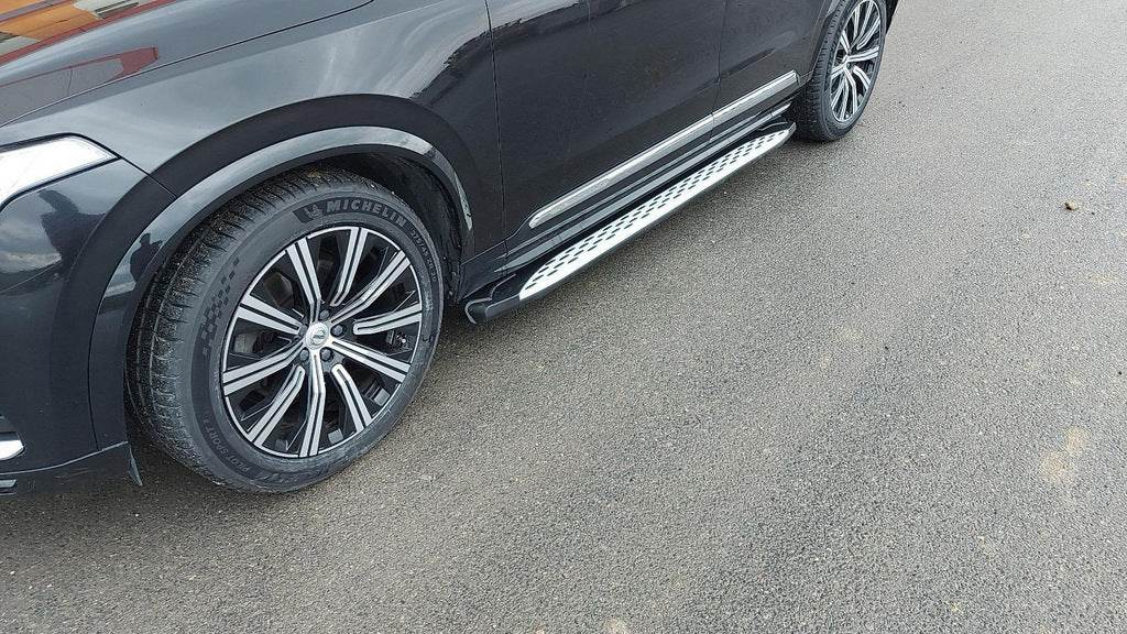 Shining side sills (2 pcs., Aluminum) for Volvo XC90 2015↗ - Reelken Auto