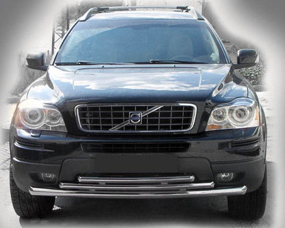 Front protection ST014-2 (stainless) for Volvo XC90 2002-2014 - Reelken Auto