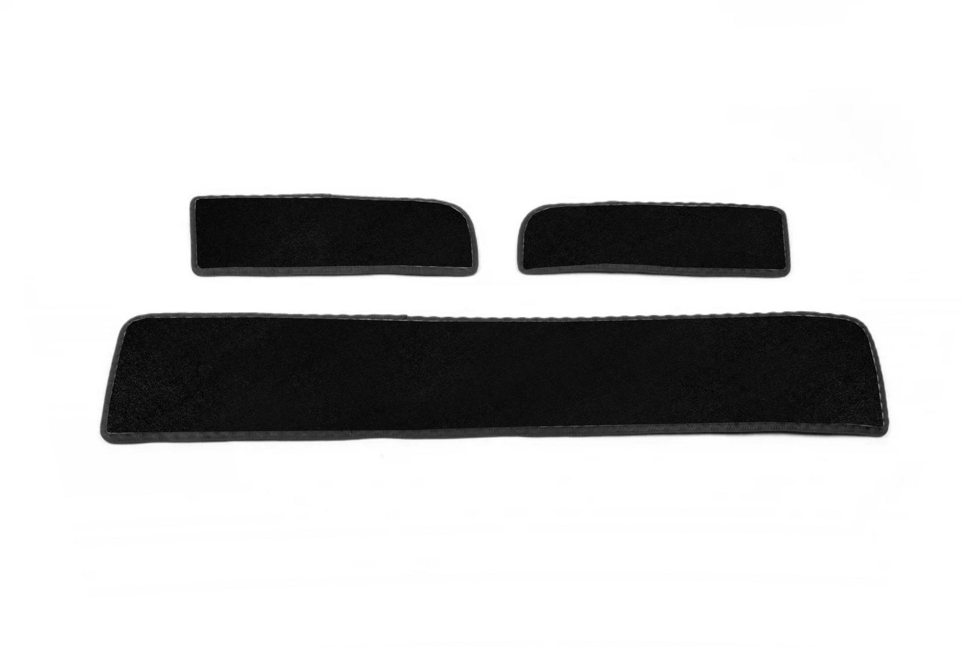 Deluxe Textile Mats for Door Sills (3 pcs, Black) for Volkswagen Crafter 2006-2016 - image 1
