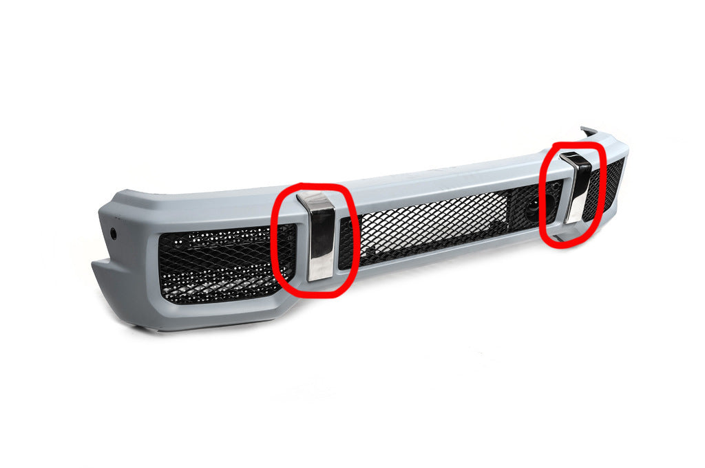 Stainless steel inserts in the bumper (2 pcs, AMG) for Mercedes G class W463 1990-2018 - image 1